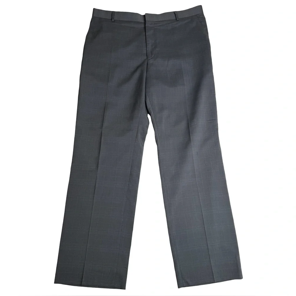 Banana Republic Modern Fit Men's‎ Dress Pants Grey Plaid Check Size 36x32